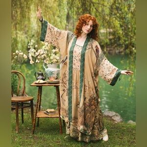 ⭐️Market of Stars⭐️ Fable Opera Fill Length Vintage Art Boho Duster Robe Kimono